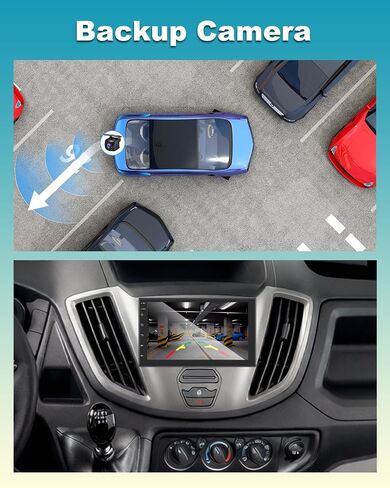 Car Radio for Ford Transit 150/250/350 2015-2019 Base Radio Without 4.2-Inch Screen, 7-Inch 2GB+64GB Stereo with Wireless Apple CarPlay & Android Auto, GPS, 5GHz WiFi, Bluetooth, AHD Camera in Saudi Arabia