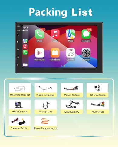 Car Radio for Ford Transit 150/250/350 2015-2019 Base Radio Without 4.2-Inch Screen, 7-Inch 2GB+64GB Stereo with Wireless Apple CarPlay & Android Auto, GPS, 5GHz WiFi, Bluetooth, AHD Camera in Saudi Arabia