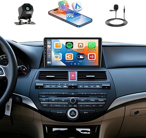 Car Stereo for Honda Accord 2008-2013 10.1 Inch Car Radio with Bluetooth FM/RDS Carplay Android Auto Mirror Link SWC Backup Camera in Saudi Arabia