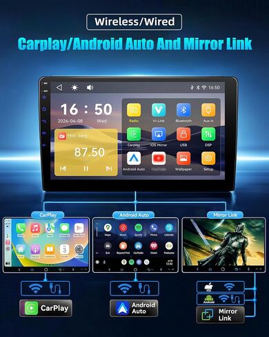 Car Stereo for Honda Accord 2008-2013 10.1 Inch Car Radio with Bluetooth FM/RDS Carplay Android Auto Mirror Link SWC Backup Camera in Saudi Arabia