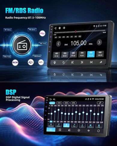 Car Stereo for Honda Accord 2008-2013 10.1 Inch Car Radio with Bluetooth FM/RDS Carplay Android Auto Mirror Link SWC Backup Camera in Saudi Arabia