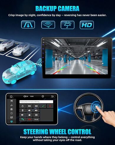 Car Stereo for Honda Accord 2008-2013 10.1 Inch Car Radio with Bluetooth FM/RDS Carplay Android Auto Mirror Link SWC Backup Camera in Saudi Arabia