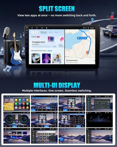 Car Stereo for Honda Accord 2008-2013 10.1 Inch Car Radio with Bluetooth FM/RDS Carplay Android Auto Mirror Link SWC Backup Camera in Saudi Arabia