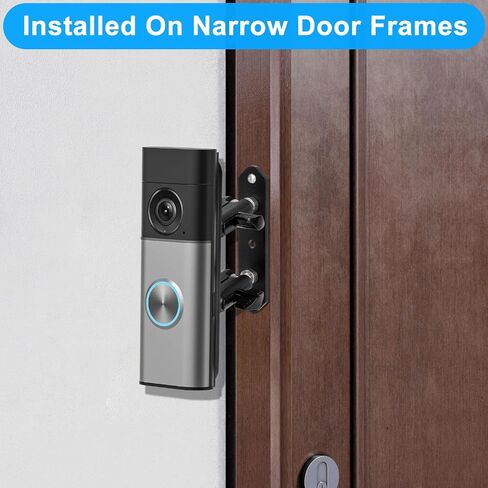 Metal Adjustable Angle Mount for Ring Battery Doorbell (2nd Gen), Plus & Pro (2nd Gen), Heavy Duty Wall Bracket, Ring Doorbell Mount, Ring Camera Mount with Horizontal & Vertical Adjustment in Saudi Arabia