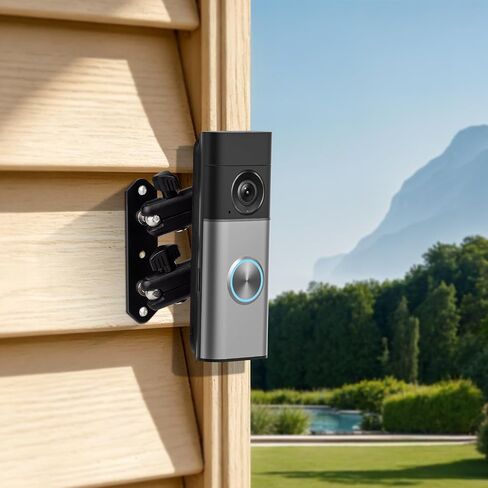 Metal Adjustable Angle Mount for Ring Battery Doorbell (2nd Gen), Plus & Pro (2nd Gen), Heavy Duty Wall Bracket, Ring Doorbell Mount, Ring Camera Mount with Horizontal & Vertical Adjustment in Saudi Arabia