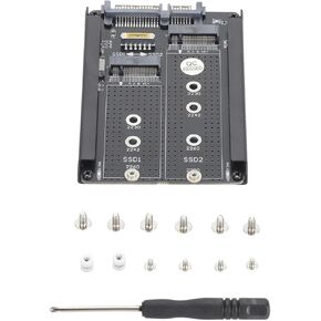 NGFF M.2 SSD Card Holder Dual Adapter for 2.5inch III Connection Fast 6Gbps Support for 2230 to 2280 SSDs in Saudi Arabia