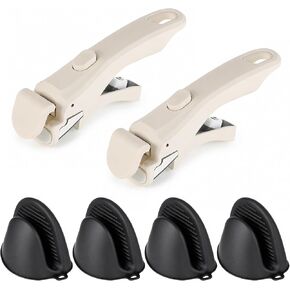 2 Pcs Removable Pot Handle, 7.5" Detachable Handle for Pots and Pans, Universal Cookware Handle Replacement with 4 Pcs Silicone Oven Mitts Heat Resistant Suitable for All Cookware in Saudi Arabia