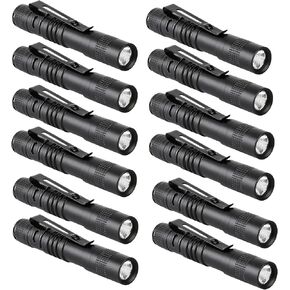 Mini Flashlight, AAA Small Pen Light with Clip, Portable 500lm Pocket Pen Flashlight for Inspection Repair Outdoor Emergency (3 Pack, Black, 3.5") in Saudi Arabia