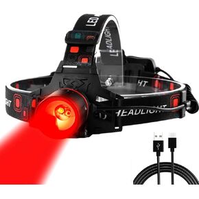 LUXNOVAQ Red Light Headlamp for Hunting, LED Rechargeable Headlight in Saudi Arabia