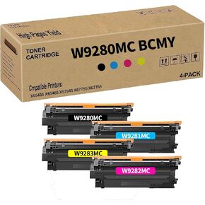 W9280MC W9281MC W9283MC W9282MC Toner Cartridge Use for Enterprise X65455 X65465 X57945 X67755 X67765 Printers (4 Pack) in Saudi Arabia