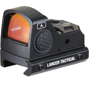 Lancer Tactical Mi-cro Red Dot Airsoft Sight w/Riser Mount Comptiable with Knightshade (Color: Black) in Saudi Arabia