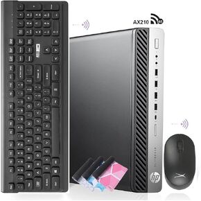 HP Micro PC EliteDesk 800 G4 Windows 11 Tiny Desktop,i5 Hexa-Core Mini Business Computers 32GB Ram 512GB NVMe M.2 SSD,WiFi,BT,HDMI,DP,USB-C,4K Support,Wireless K&M + TJJ Mouse PAD(Renewed) in Saudi Arabia