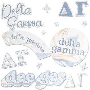 Desert Cactus Delta Gamma Sorority Sticker Decal (Marble) in Saudi Arabia