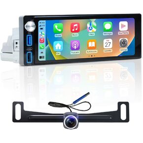 6.9-Inch Single Din Touchscreen Car Stereo - Android 2GB+64GB Type-C&USB Single Din Wired/Wireless Carplay Android Auto,1080P HD GPS Navigation Handsfree Calling WiFi, SWC/FM/BT (6.86-SD-C) in Saudi Arabia