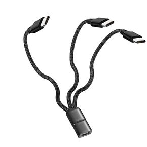 كابل شحن مقسم USB C من Orisell، كابل شحن USB C 1 أنثى إلى 2/3 ذكر Y، متوافق مع الهواتف والكاميرات وأضواء Ipads AirPods والمزيد (3 أقدام - 2 منفذ ذكر) in Kuwait