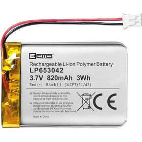 EEMB 3.7V Lipo Battery 653042 820mAh Rechargeable JST 2.0mm, 1-Pack in Saudi Arabia