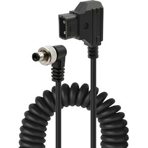 D-Tap to Locking DC 5.5x2.1mm / 2.5mm Coiled Monitor Power Cable Suitable for Atomos Ninja V Shogun PIX-E7 PIX-E5 Hollyland Mars 400S Blackmagic Video Assist SmallHD 702, 16"-40" in Saudi Arabia