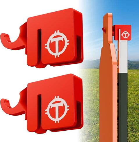 T Post Target Hangers, Heavy Duty Metal T-Post Target Holders for Standard T-Posts, Easy-to-Install Mounting Hooks for AR500 Steel Targets, Metal Plates & Gong Shooting Targets in Saudi Arabia