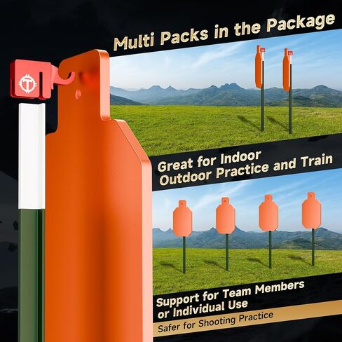 T Post Target Hangers, Heavy Duty Metal T-Post Target Holders for Standard T-Posts, Easy-to-Install Mounting Hooks for AR500 Steel Targets, Metal Plates & Gong Shooting Targets in Saudi Arabia