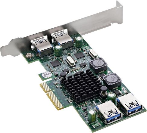 Inline USB PCIe Card, USB 3.2 Gen.1, 4-Port, 2X Internal/External in Saudi Arabia