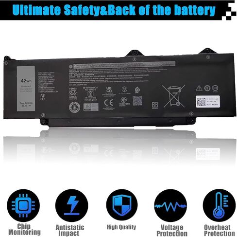 GRWKG Laptop Battery Replacement for Dell Latitude 3440 3540 P28F P28F004 P170G P170G001 P37G P37G004 P169G P169G001 Series 0NKXK7 NKXK7 0V7TXF V7TXF 11.4V 42Wh 3500mAh in Kuwait