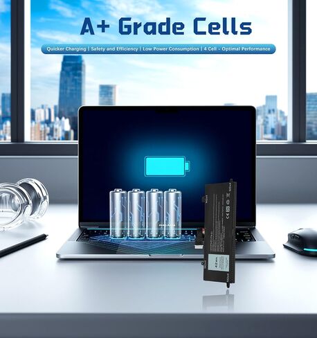 بطارية بديلة PW23Y لسلسلة Dell XPS 13 9360، 2017 9360-D1605G/9360-D1605T، بطارية Li-ion Ultrabook بقدرة 7895 مللي أمبير في الساعة بقدرة 60 وات في الساعة لأجهزة XPS سلسلة 13-9360-D1609/D1609G/D1705/D1705G/D1505/G1505G in Kuwait
