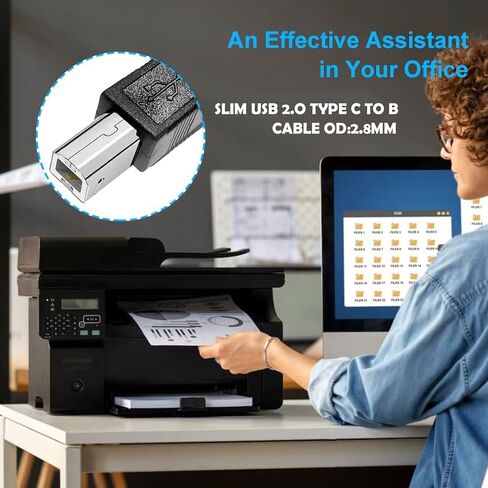 كابل USB2.0 C إلى B طويل بطول 40 قدم، USB 2.0 C إلى USB 2.0 B ذكر إلى ذكر متوافق مع القرص الصلب، والكاميرا، ومشغل DVD، والتلفزيون، وإضاءة الفلاش، والمحور، والشاشة، ومكبر الصوت، والمزيد in Kuwait