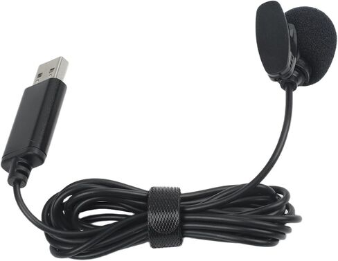 USB Lavalier Microphone with 2m Cable, Omnidirectional Lapel Mic for Car DVD Player, PC and Smartphone Recording in Saudi Arabia
