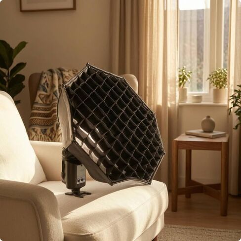 Softbox Light Modifier Kit with Removable Honeycomb Grid for Soft Lighting Effects Octagonal Softbox for Camera Suitable for Studio Photography Video in Saudi Arabia