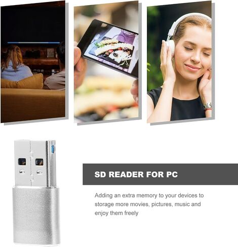 USB 3.0 Compact Card Reader for Micro, Superspeed Silver in Kuwait