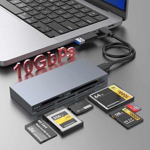 قارئ بطاقات USB 3.2 Gen 2 بسرعة 10 جيجابت في الثانية 6 في 1 لـ CFexpress SD TF in Kuwait