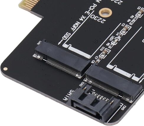 NGFF M.2 to PCIe Adapter Card, Versatile Dual SSD Support, PCIe X4 Connectivity for Gaming and Workstation Upgrades, 1 X Adapter, 1 X Cable in Saudi Arabia