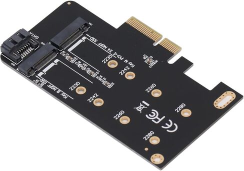 NGFF M.2 to PCIe Adapter, High Compatibility SSD Expansion Card, Dual M Key and B Key Support for Motherboards, 1 X Adapter, 1 X Cable in Saudi Arabia