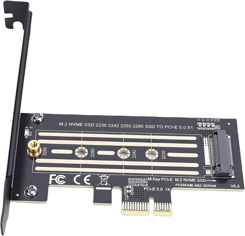 NVMe PCIe 5.0 Adapter Card HighSpeed 32Gbps Data Transfer for Computer Upgrade 1 X M.2 Adapter Card in Saudi Arabia