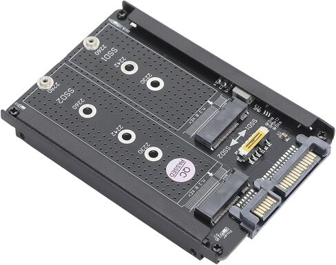 NGFF M.2 SSD Card Holder Dual Adapter for 2.5inch III Connection Fast 6Gbps Support for 2230 to 2280 SSDs in Saudi Arabia