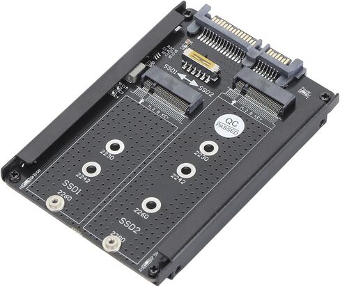 NGFF M.2 SSD Card Holder Dual Adapter for 2.5inch III Connection Fast 6Gbps Support for 2230 to 2280 SSDs in Saudi Arabia