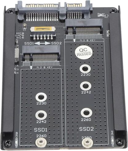 NGFF M.2 SSD Card Holder Dual Adapter for 2.5inch III Connection Fast 6Gbps Support for 2230 to 2280 SSDs in Saudi Arabia