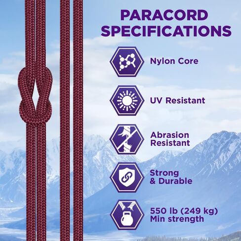TECEUM Paracord Rope Type III 550 – Tactical MIL-SPEC – Outdoor para Cord in Kuwait