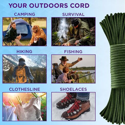 TECEUM Paracord Rope Type III 550 – Tactical MIL-SPEC – Outdoor para Cord in Kuwait
