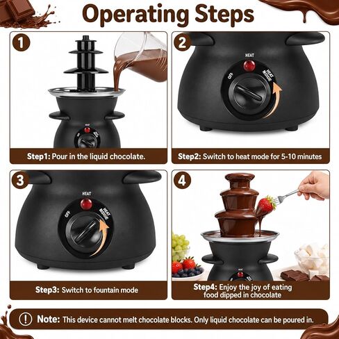 3-Tier Chocolate Fondue Fountain, Electric Chocolate Fountain Machine in Saudi Arabia