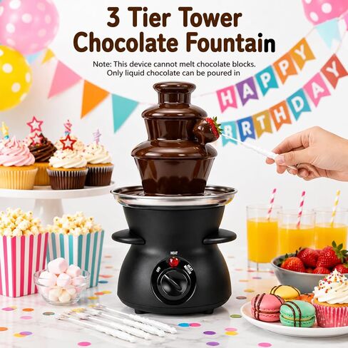 3-Tier Chocolate Fondue Fountain, Electric Chocolate Fountain Machine in Saudi Arabia