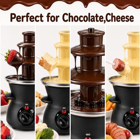 3-Tier Chocolate Fondue Fountain, Electric Chocolate Fountain Machine in Saudi Arabia