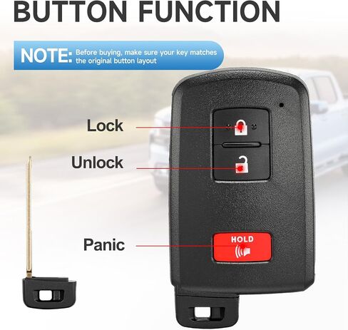 Key Fob Replacement Remote fits for Toyota Land Cruiser 2016-2018 Highlander Tacoma 2016-2019 Smart Car Keyless Entry Remote HYQ14FBA 281451-2110 314.3Mhz 8A in Saudi Arabia