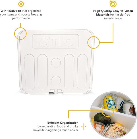 RTIC 32 QT Ultra-Light Cooler Bundle with Freezable Divider and Dry Goods Basket, Hard Insulated Portable for Beach, Camping, Picnic, Fishing, Boat, 30% Lighter Than Rotomolded in Saudi Arabia