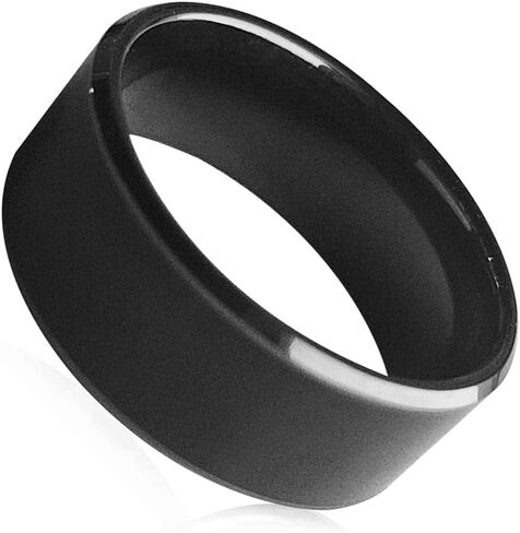 RFID Rewritable Dual Frequency In One ID T5577&IC CUID Black Ceramics Smart Finger Ring Wear for Men or Women in Saudi Arabia