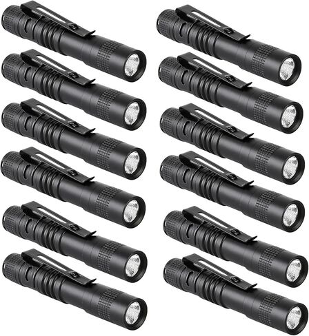 Mini Flashlight, AAA Small Pen Light with Clip, Portable 500lm Pocket Pen Flashlight for Inspection Repair Outdoor Emergency (3 Pack, Black, 3.5") in Saudi Arabia
