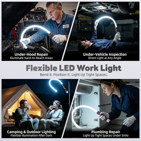 30-Inch Flexible LED Work Light USB-C Rechargeable Bendable Mechanic Light in Saudi Arabia