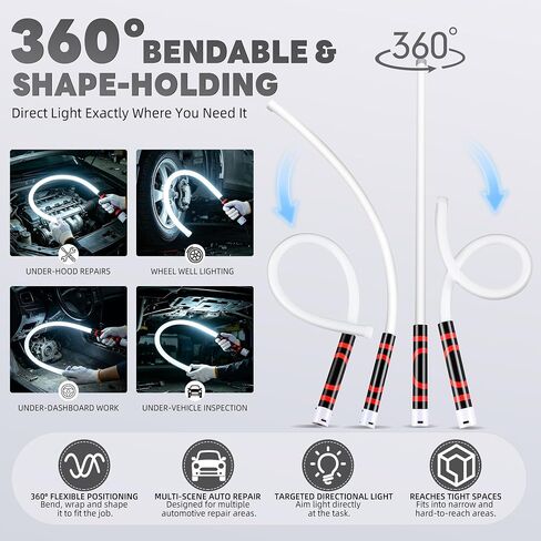 30-Inch Flexible LED Work Light USB-C Rechargeable Bendable Mechanic Light in Saudi Arabia