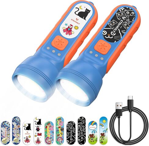 ETENWOLF L1 Rechargeable Flashlight for Kids with Fun DIY Stickers in Saudi Arabia