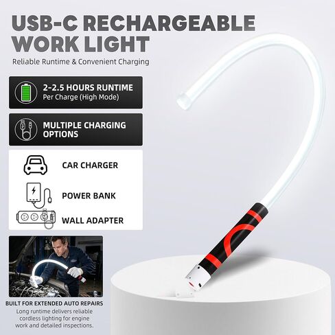 30-Inch Flexible LED Work Light USB-C Rechargeable Bendable Mechanic Light in Saudi Arabia